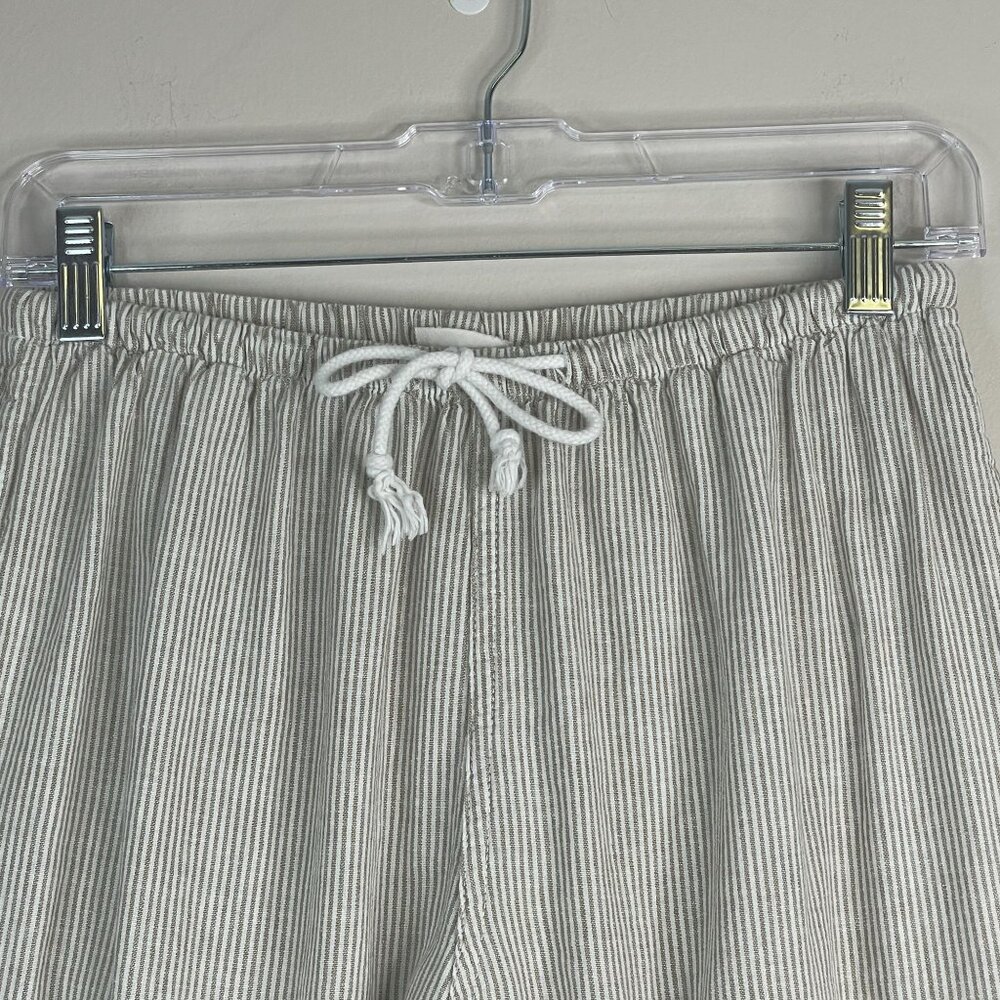John Galt Pants Women Small Linen Blend Beachy Neutral Capsule Wide Leg Melville - Picture 3 of 15